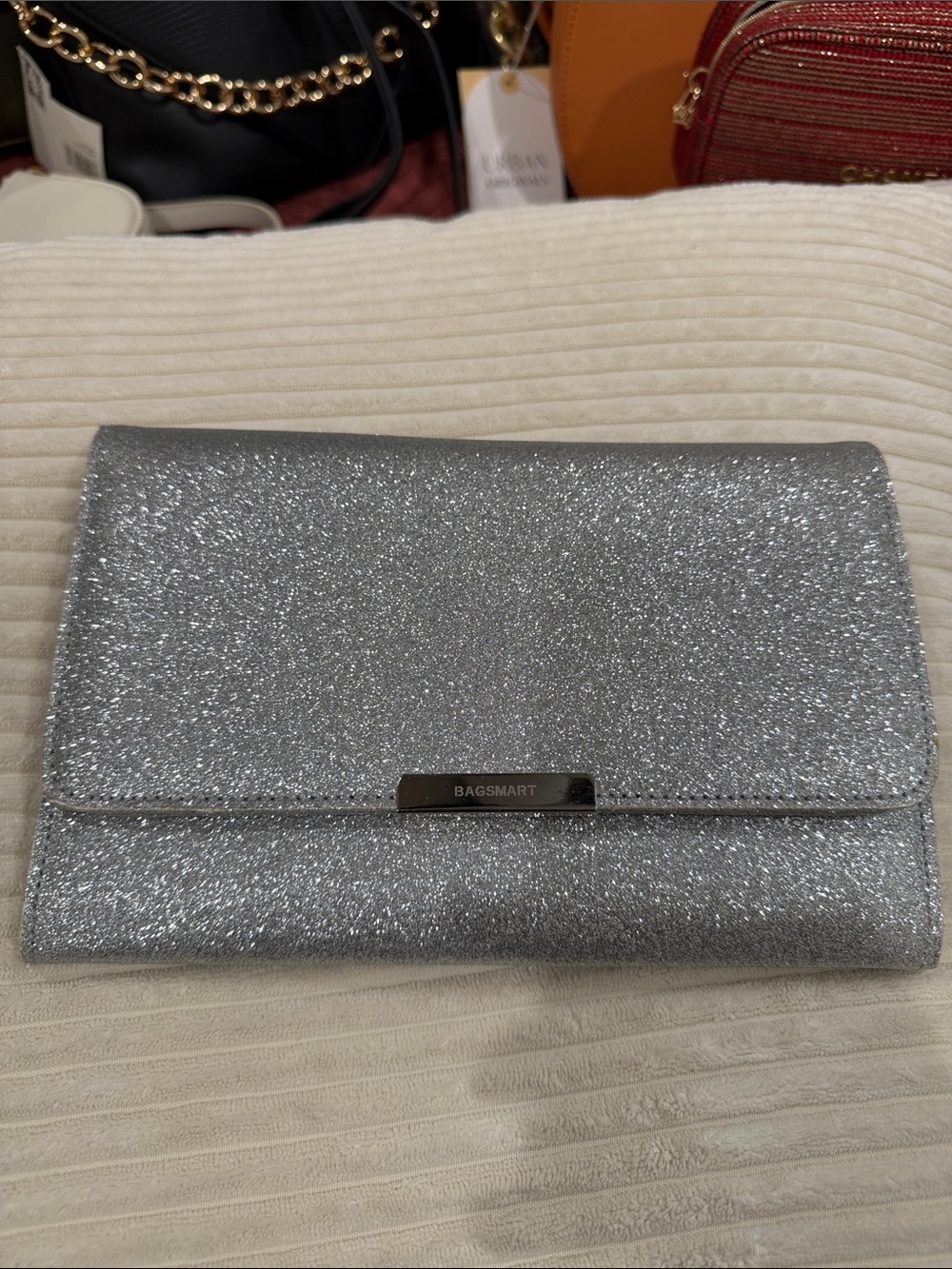NWT Bagsmart Silver Glitter Jewelry Bag